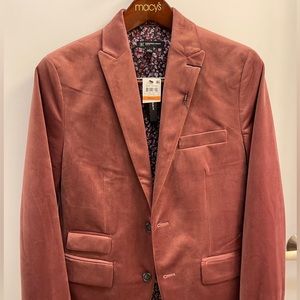 Slim Fit Pink Velvet Mens jacket